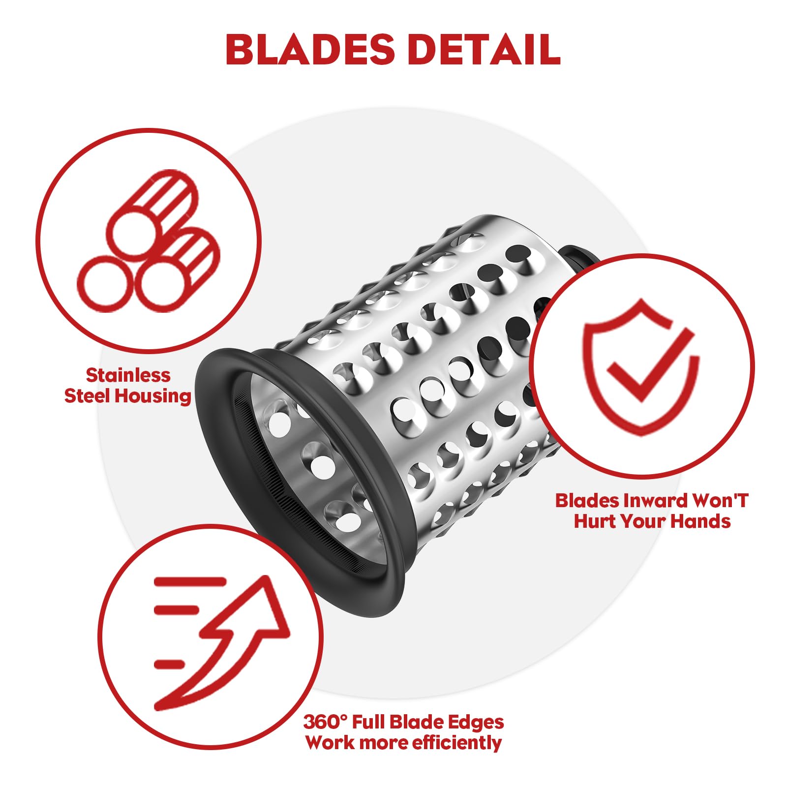 FGREEBLE dishwasher-safe blades simplify cleanup after busy cooking sessions.