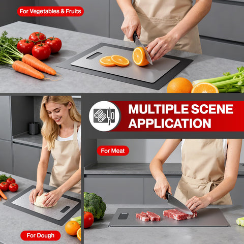 Fgreeble double-sided design enhances food separation and organized prep.