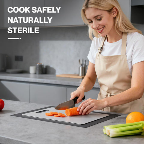 Fgreeble non-porous surface minimizes residue and cross-contamination risk.