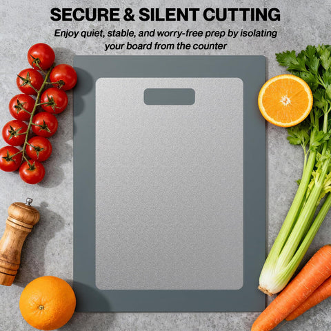 Fgreeble silicone pad non-slip base keeps boards steady on countertops.