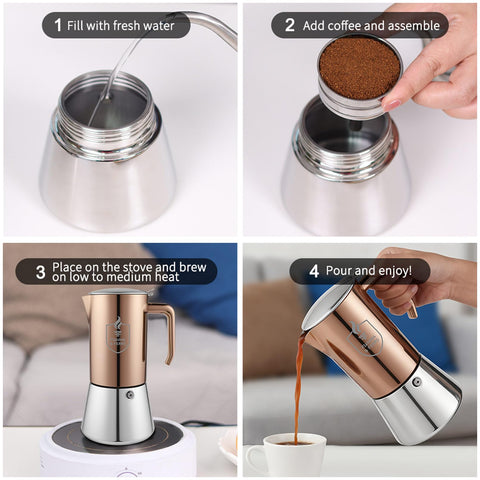 Fiamma & Ferro 12-cup capacity suitable for family mornings