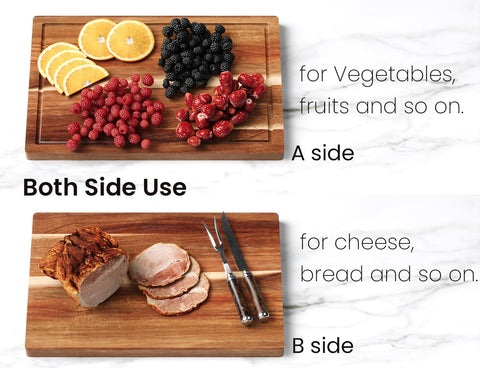 Fibogollo Acacia cutting board small compact ideal for fruits and herbs