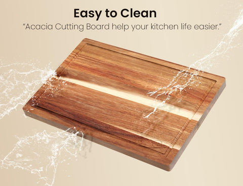 Fibogollo Acacia cutting board stand-holder keeps boards organized