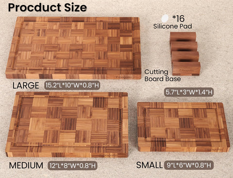 Fibogollo bamboo board with mineral oil finish for durability.