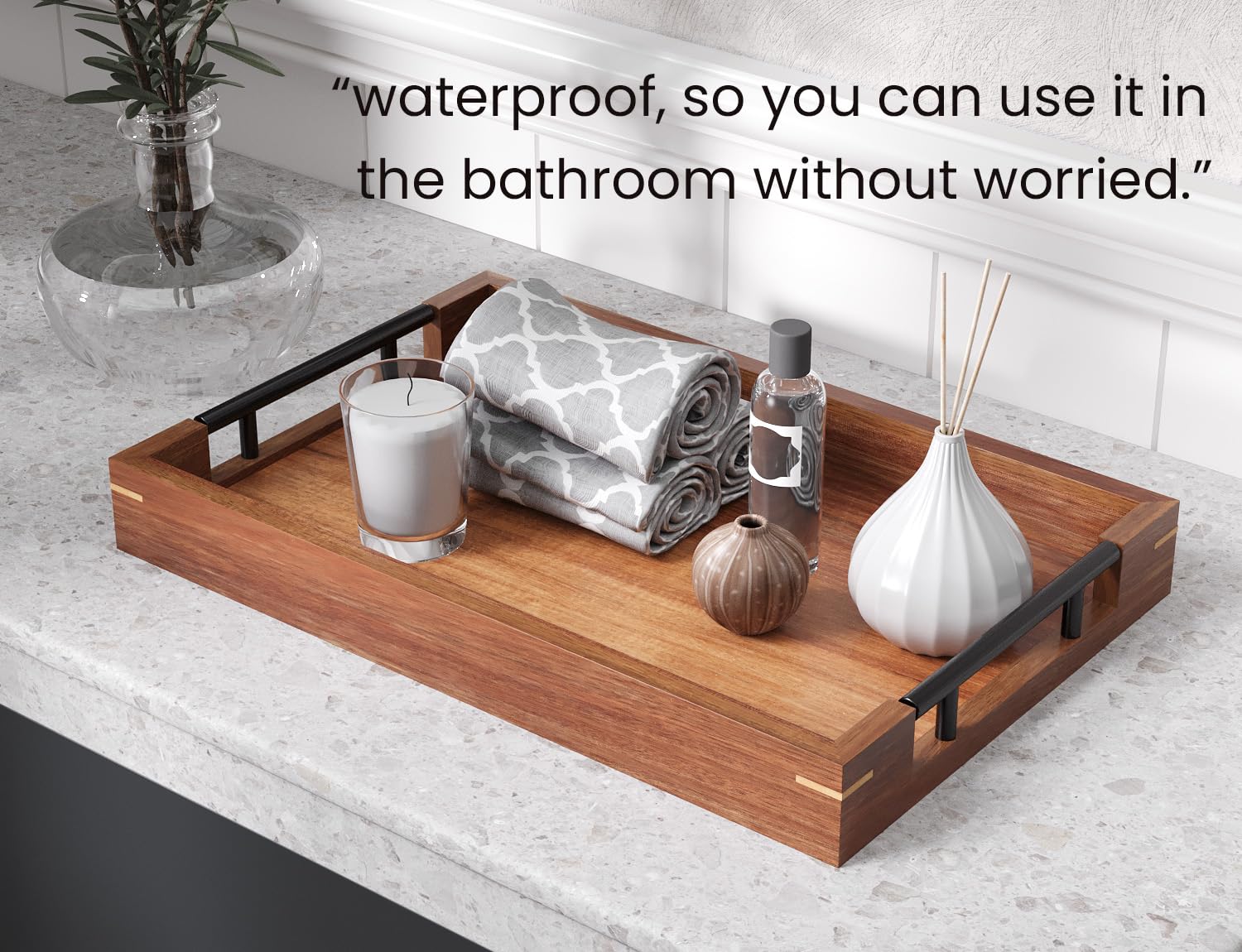 Fibogollo coffee-table tray complements living room organization