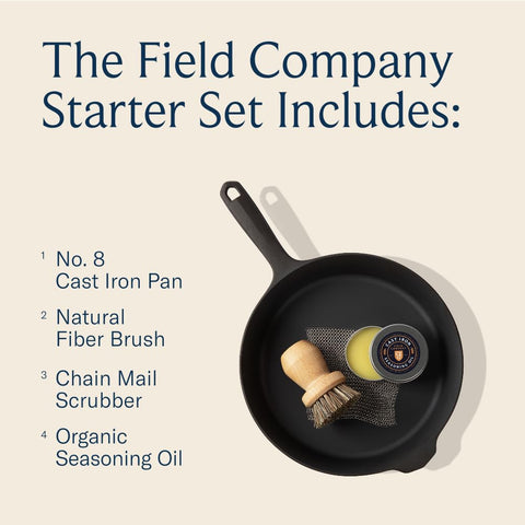 Field Cast Iron on grill showing versatile heat tolerance.