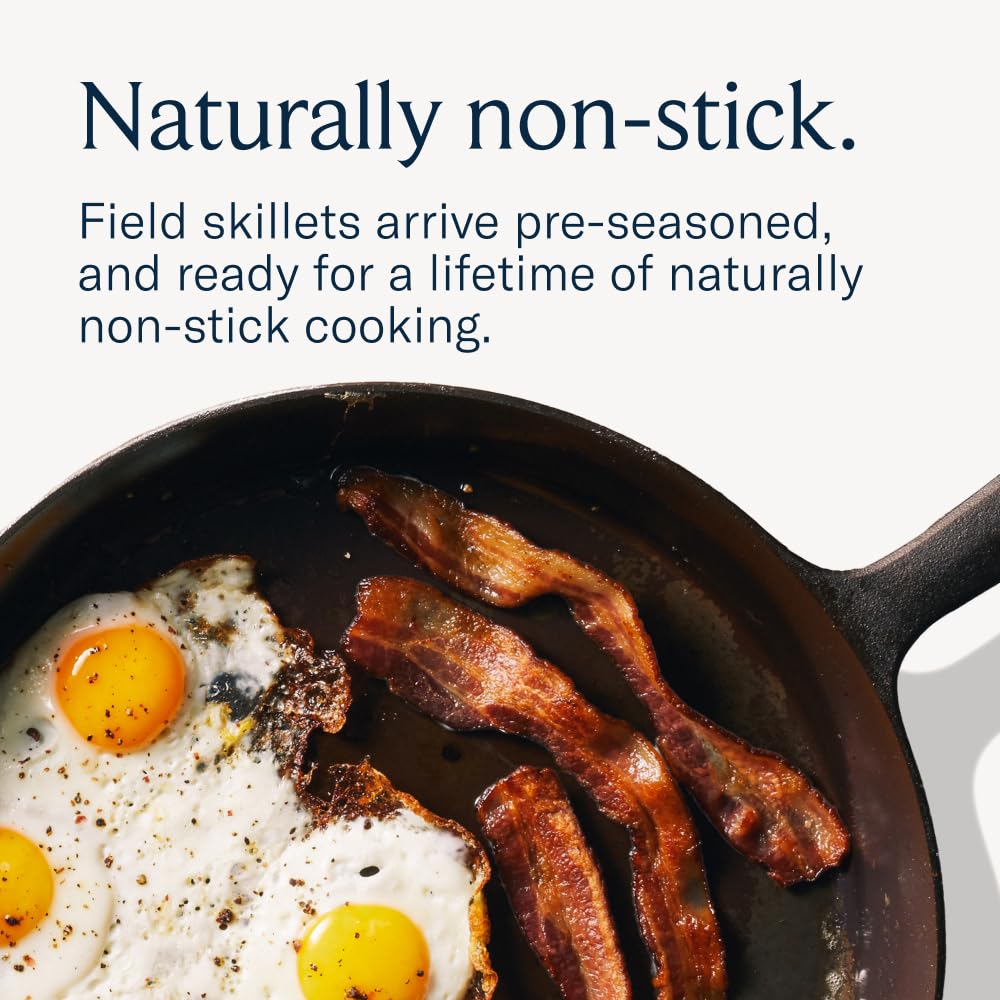 Field Company skillet even-heat performance visible through even cooking