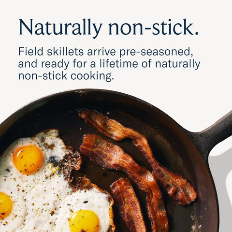 Field Company skillet even-heat performance visible through even cooking