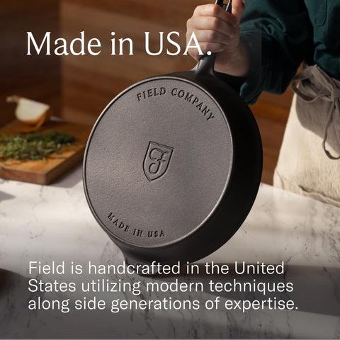 Field Company skillet USA-made identity emphasizes domestic production
