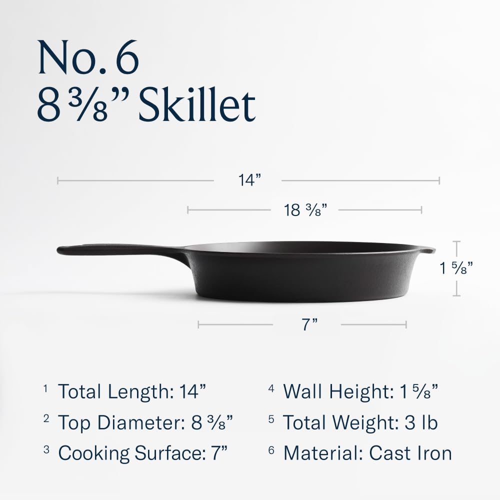 Field Company USA-made cast-iron skillet front view emphasizing craftsmanship.