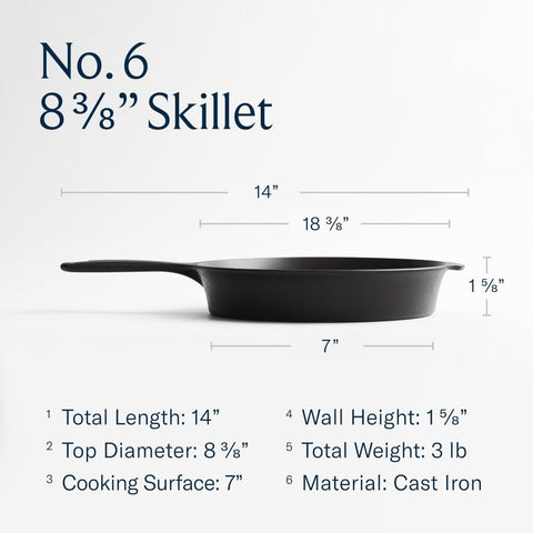 Field Company USA-made cast-iron skillet front view emphasizing craftsmanship.