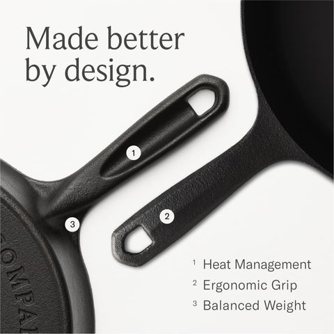 Field Company skillet on induction stove demonstrates broad cooktop compatibility.