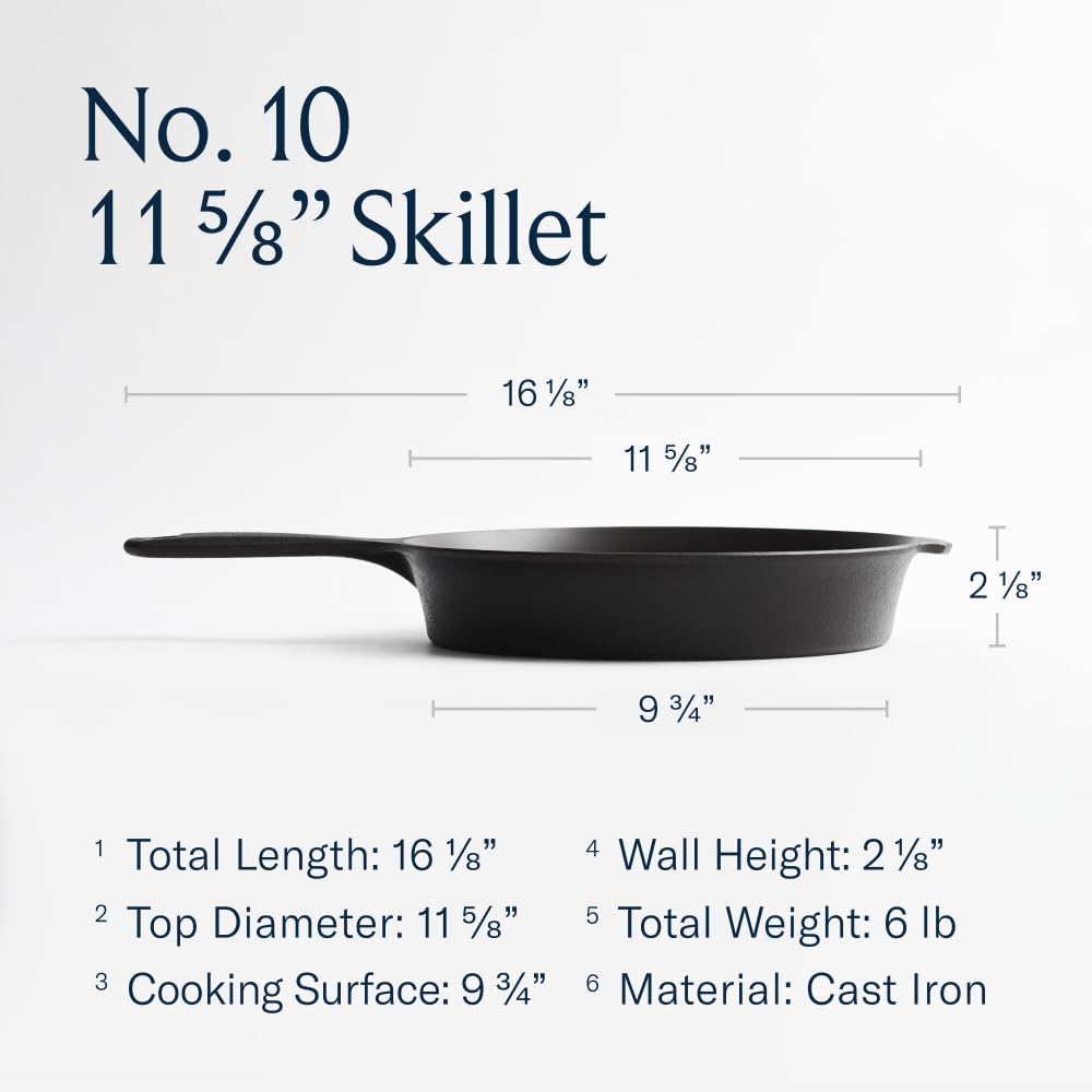 Field Company skillet on stovetop demonstrates even heat distribution for searing.