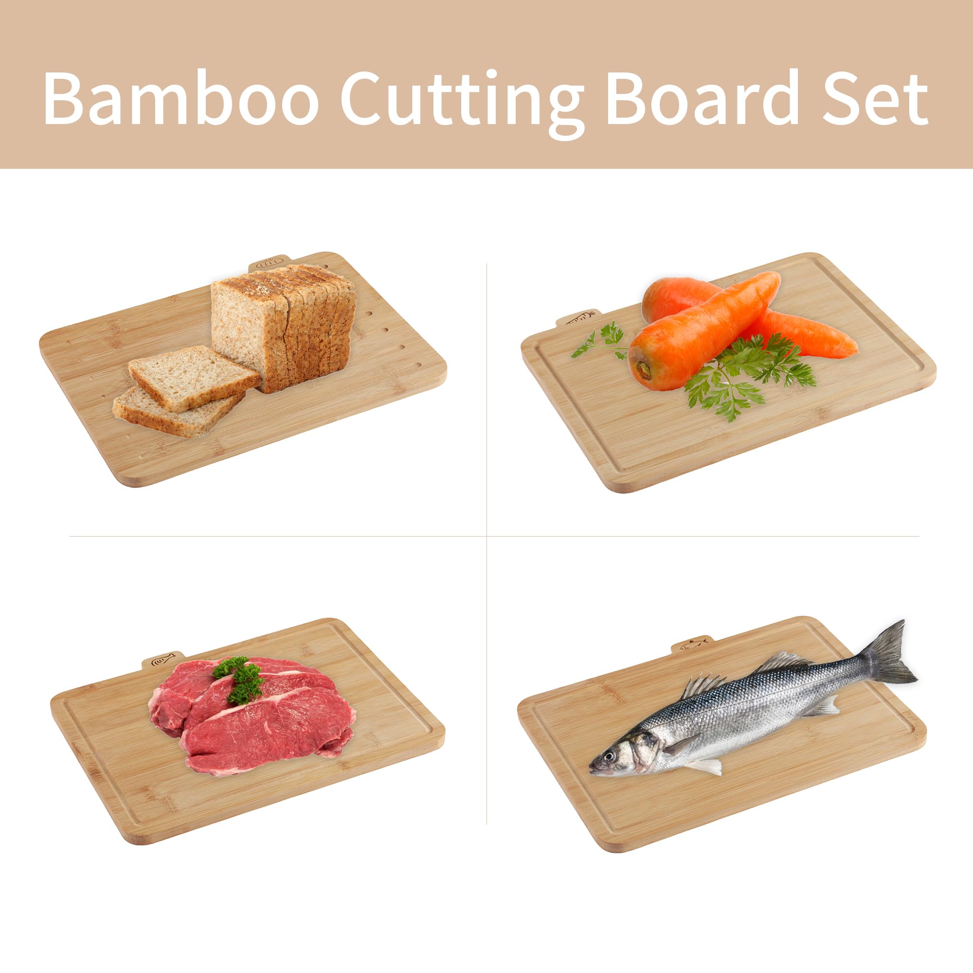 Fiery Chef sustainable bamboo boards offer durable, knife-friendly prep surfaces.
