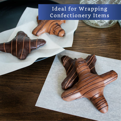 Fiesta Wraps burger parchment wax paper for patty wrappers with nonstick surface.