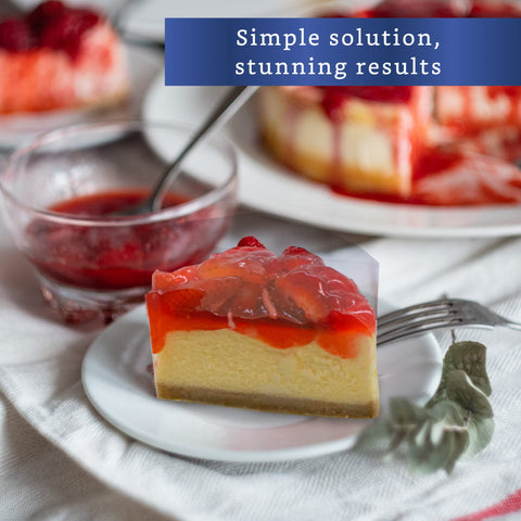 Fiesta Wraps cake collar supports tall, sculptural cake designs for dramatic presentation.