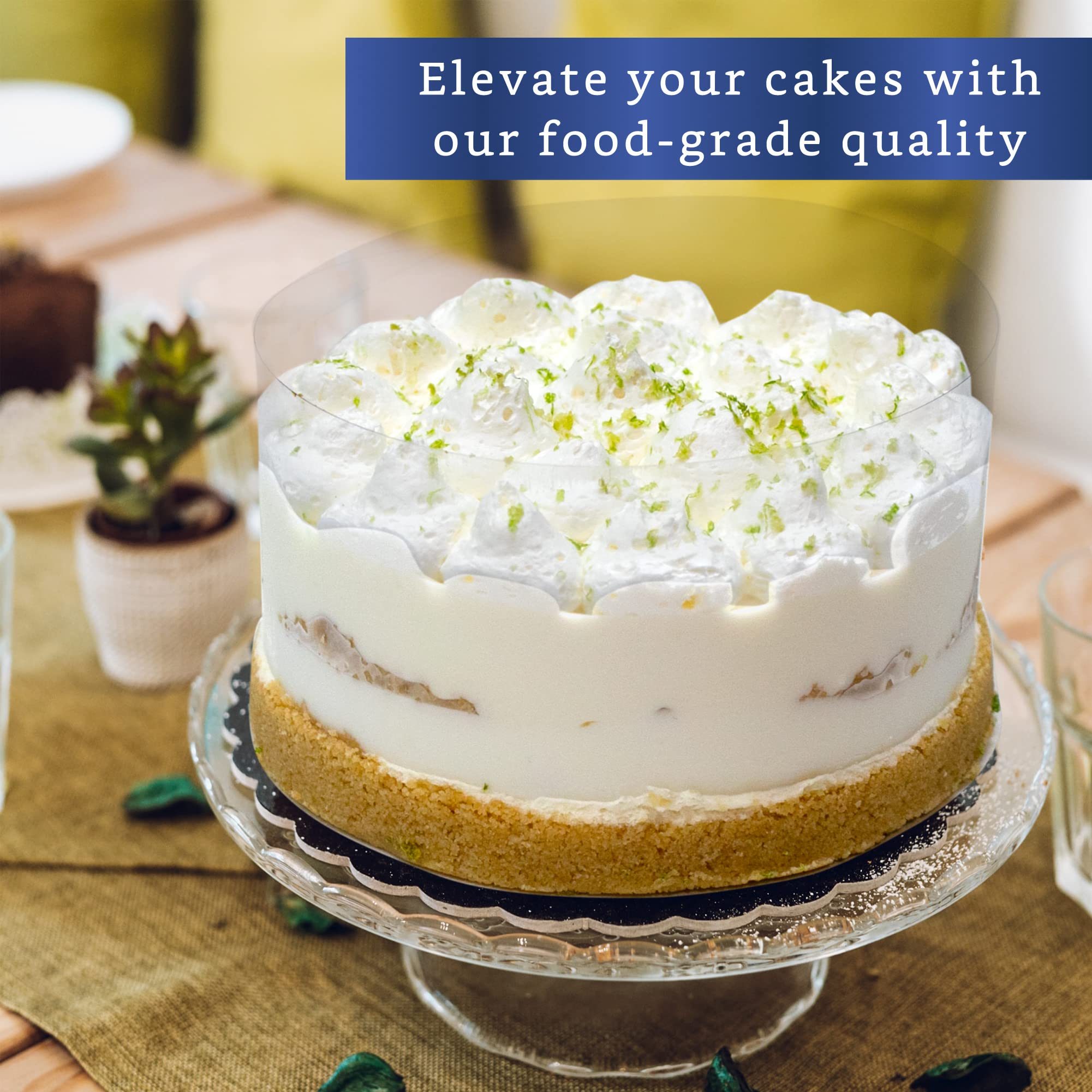 Fiesta Wraps peel-and-stick stickers simplify sealing for tidy, secure cake wraps.
