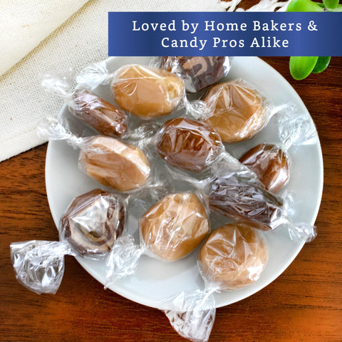Fiesta Wraps thick cellophane offers durable protection for delicate confections.