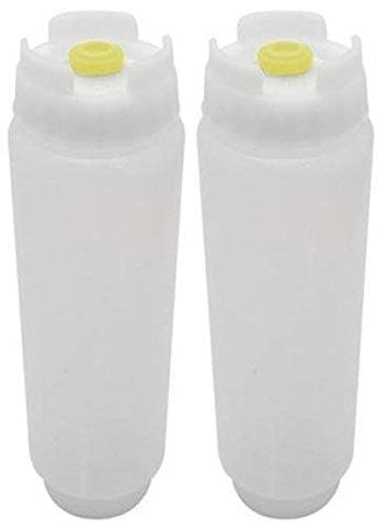 FIFO 2-pack squeeze bottles displayed on the kitchen counter for easy access
