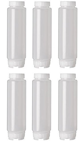 FIFO 6-pack 16 oz squeeze bottle, bottom-dispense design for easier sauce access and reduced waste