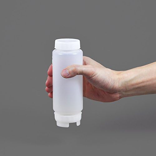 FIFO Squeeze Bottle features easy-clean open ends for sanitation.
