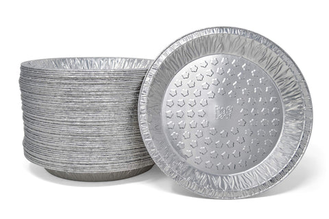 Fig & Leaf 60-pack 9-inch pie pans for even baking and easy serving.