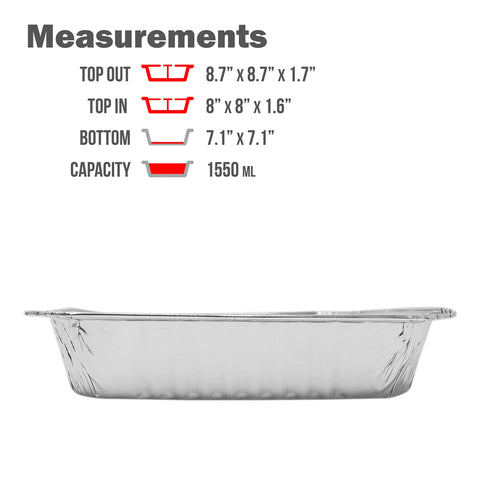 Fig & Leaf disposable baking pans ready for to-go containers and events.