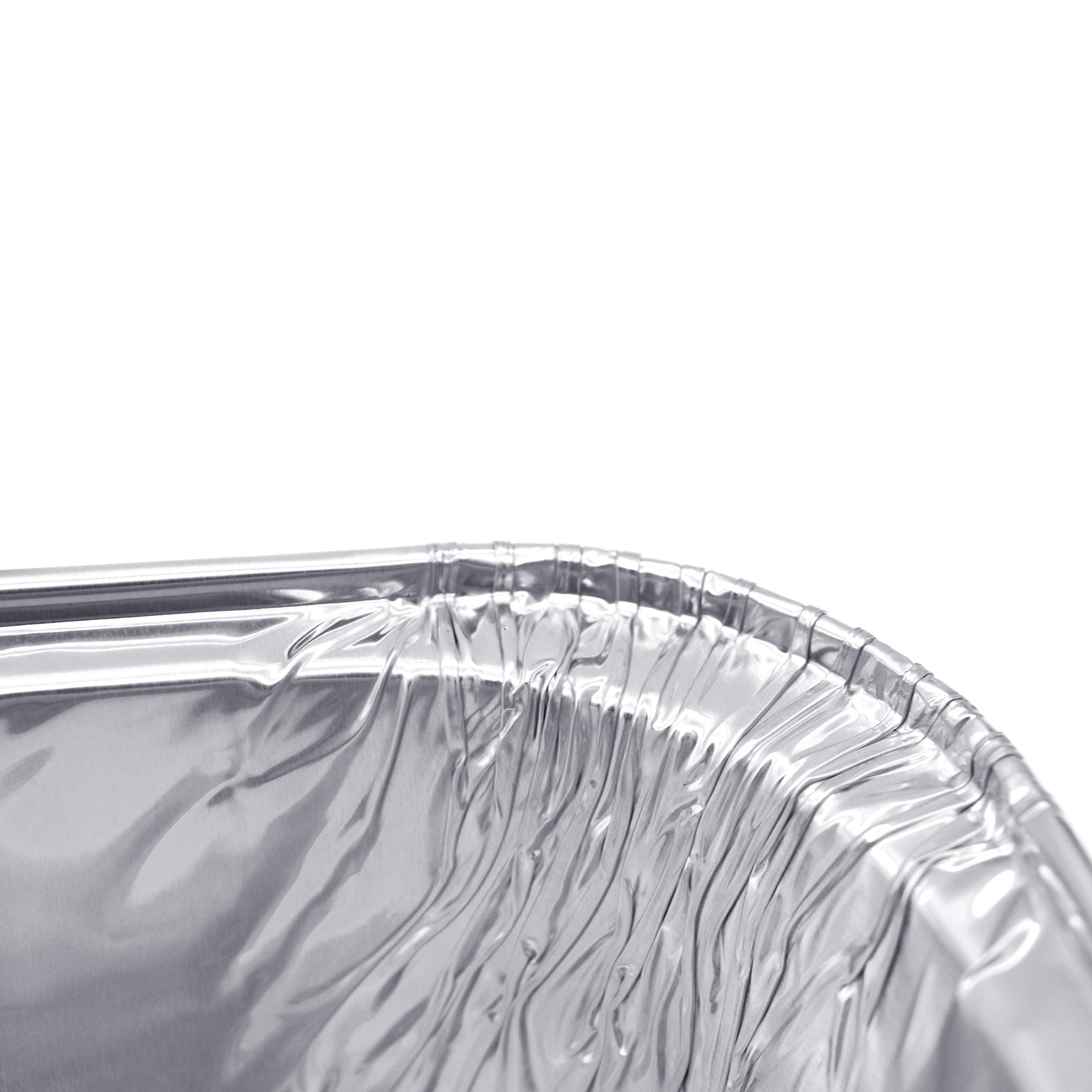 Fig & Leaf heavy-duty aluminum pans, recyclable for eco-friendly use.