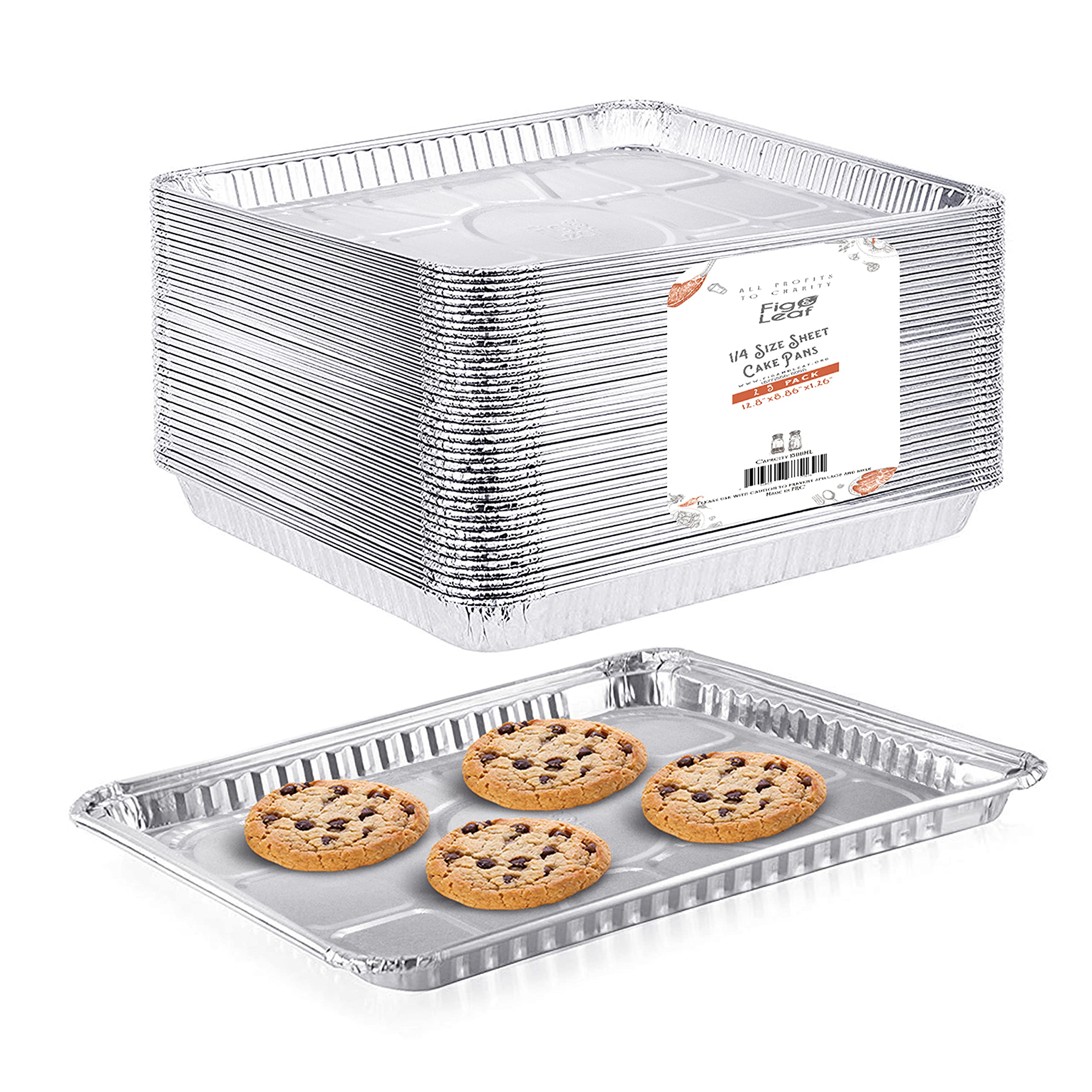 Fig & Leaf quartersize cookie sheet showing flat bottom for even baking