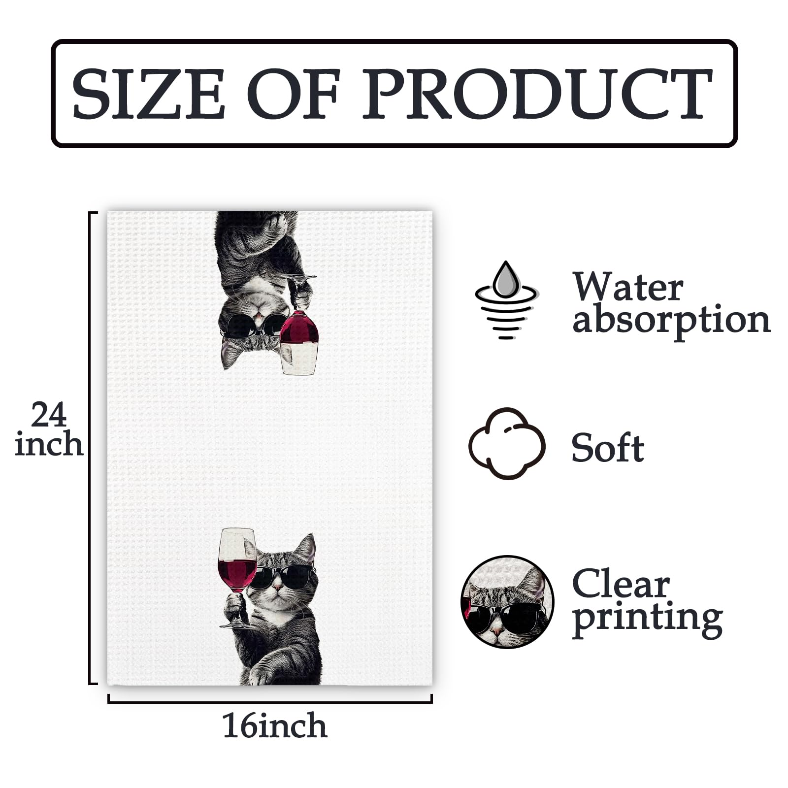 FIicy Cat Kitchen Bar Decor Towel adds personality to spaces