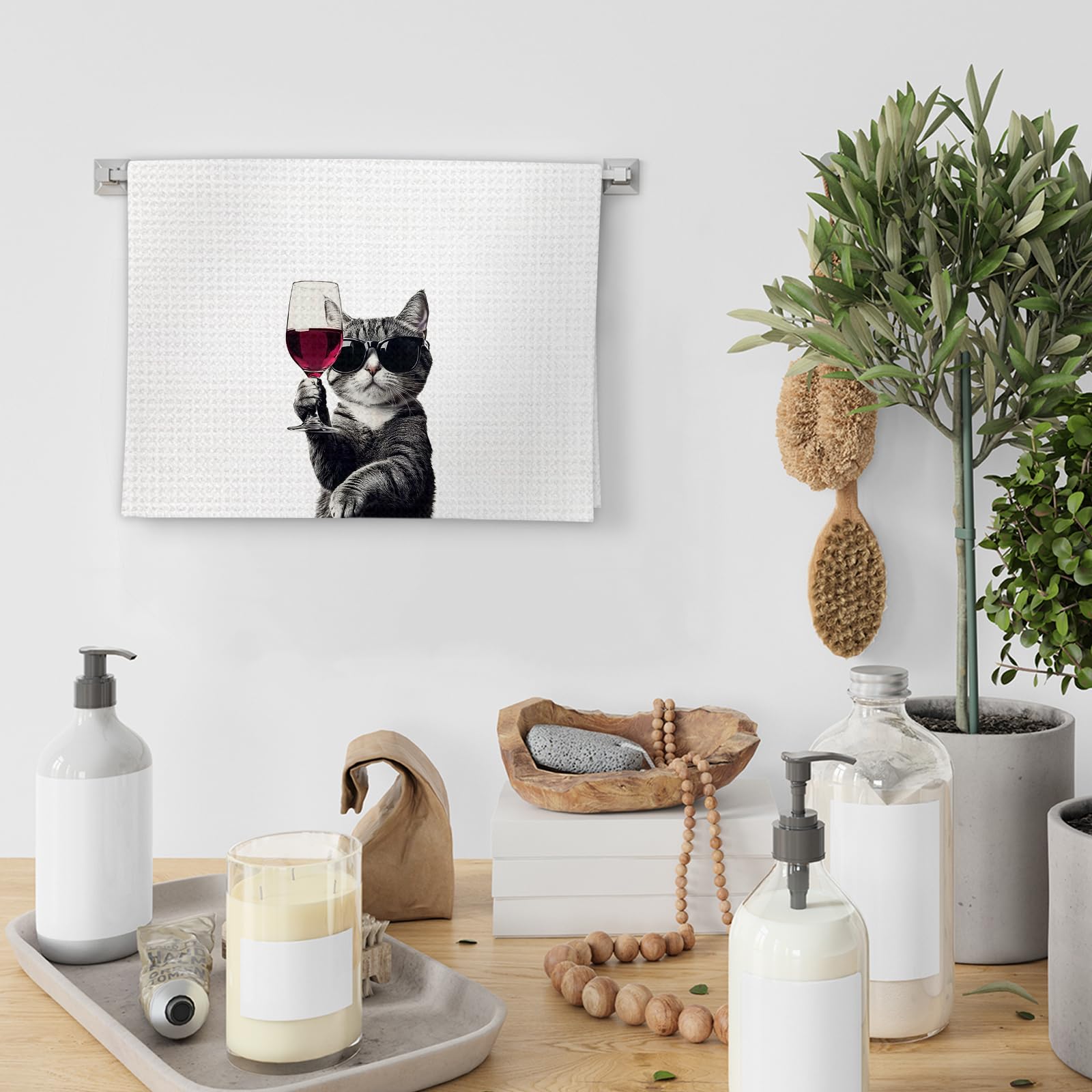 FIicy Cat Kitchen Towel gift-ready design suitable for gifting