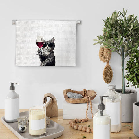 FIicy Cat Kitchen Towel gift-ready design suitable for gifting
