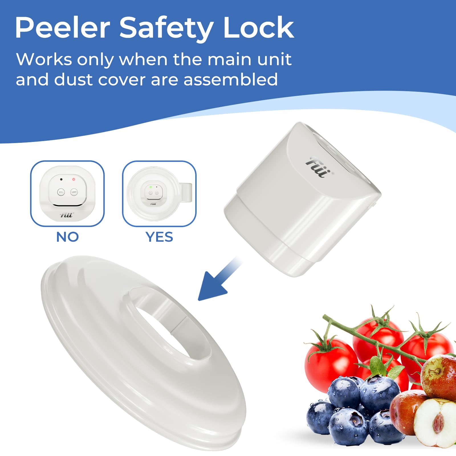 FIII Electric Grape Peeler cleaning hub demonstrates easy disassembly and wash.