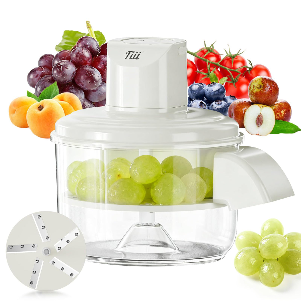 FIII Electric Grape Peeler front view illustrates a compact, time-saving design for home kitchens.