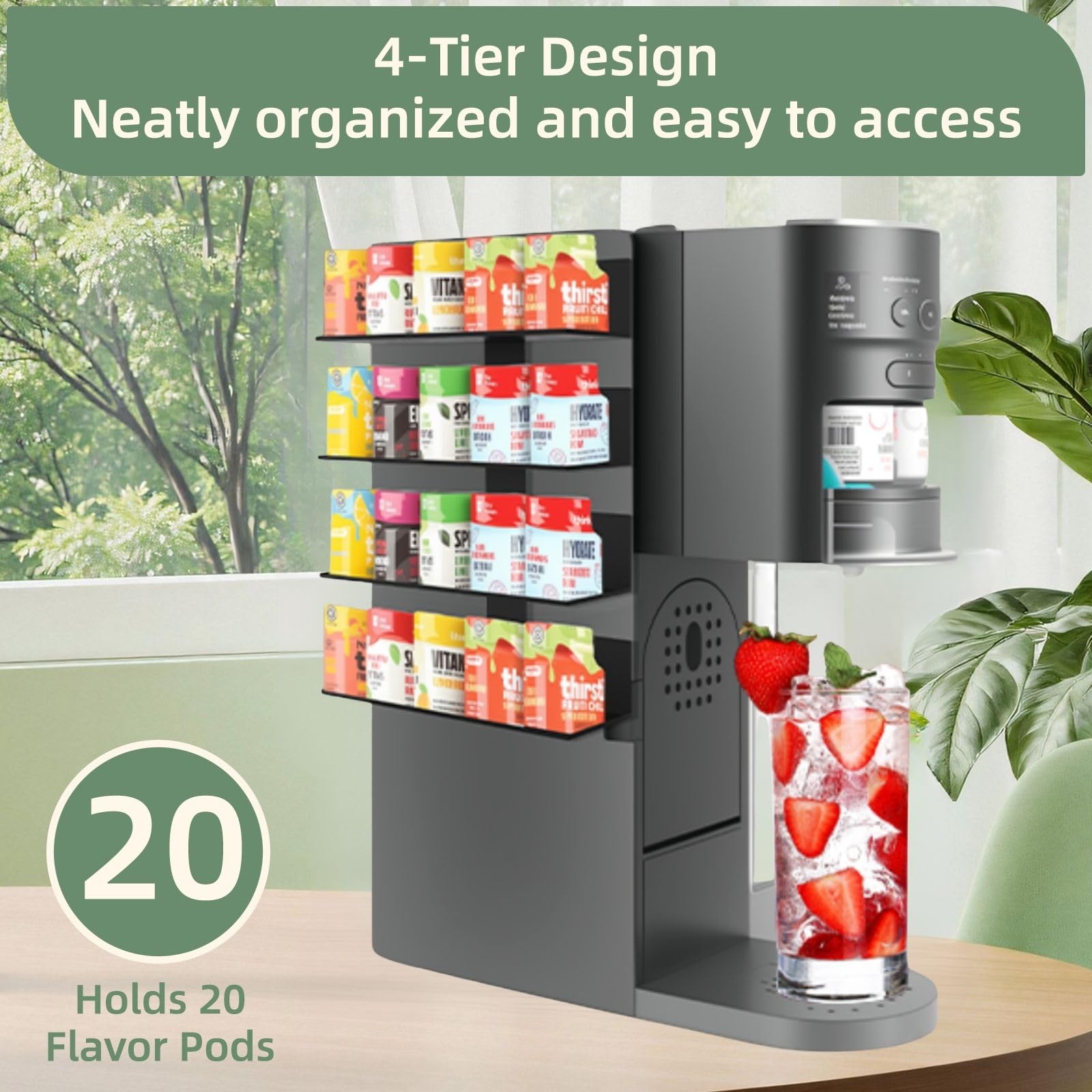 Fijaru 20-pod rack filled with official Ninja flavor pods.