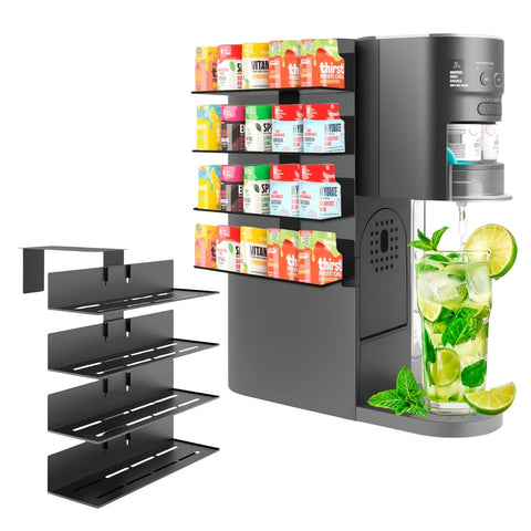 Fijaru flavor pods holder on Ninja Thirsti WC1001 front view; organizes 20 pods.