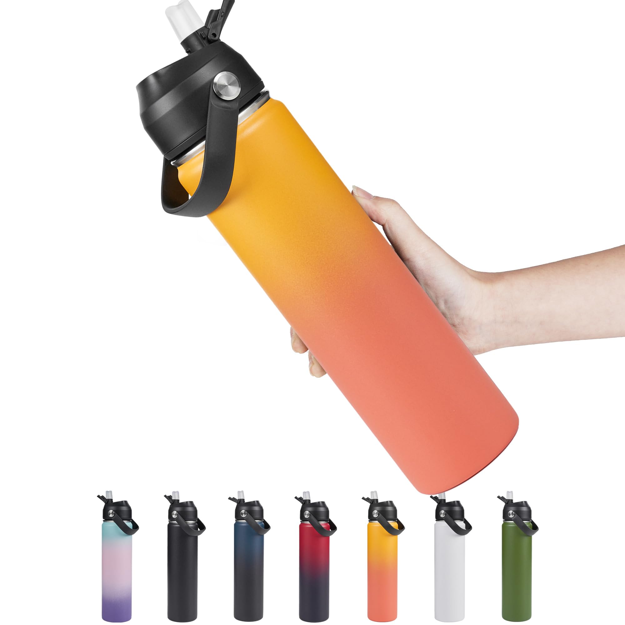 Fijinhom 24oz bottle with wide mouth keeps drinks fresh on the go.