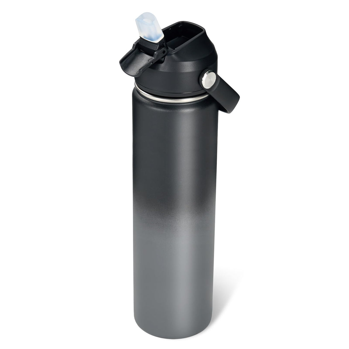 Fijinhom 24oz insulated bottle gray front view for on-the-go hydration