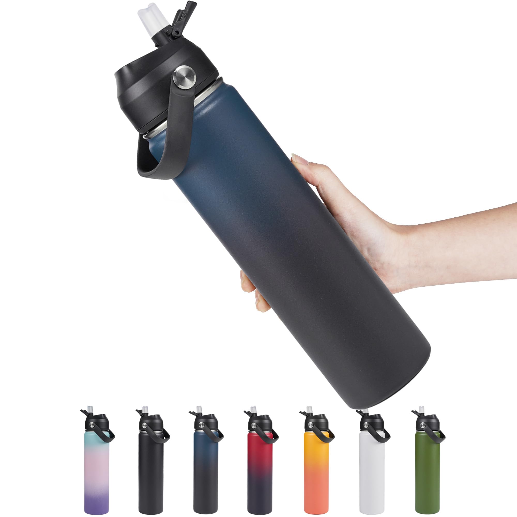 Fijinhom 24oz insulated bottle with wide mouth keeps drinks fresh and easy to fill.