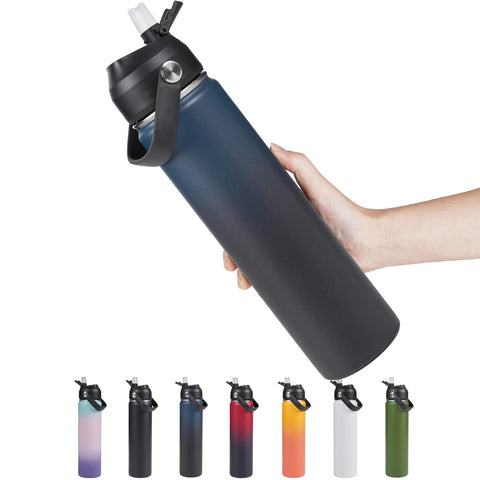 Fijinhom 24oz insulated bottle with wide mouth keeps drinks fresh and easy to fill.