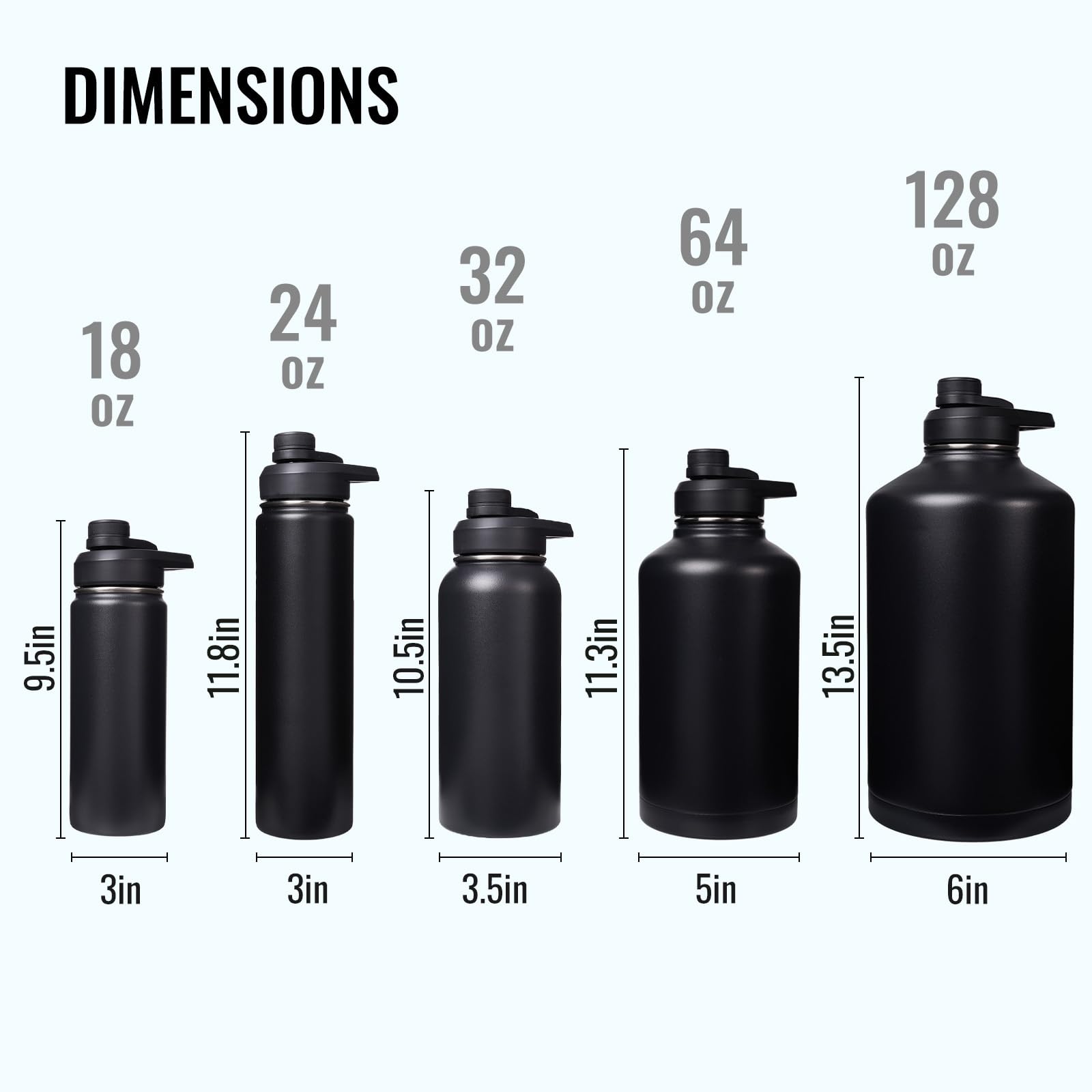 Fijinhom blue-black gradient bottle ideal for outdoor adventures.