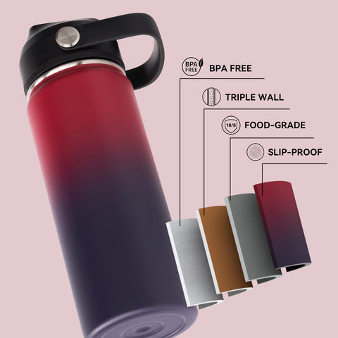 Fijinhom bottle copper insulation layer helps keep drinks at temp longer.