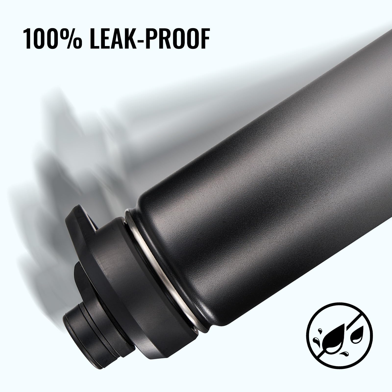 Fijinhom flip-top lid provides leak-proof performance during travel.