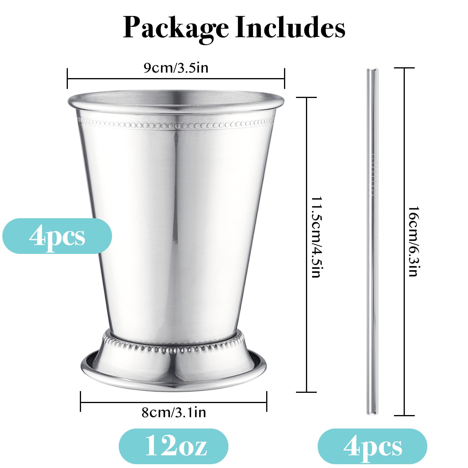 Fijinhom mint julep cups suited for Mojitos and Margaritas