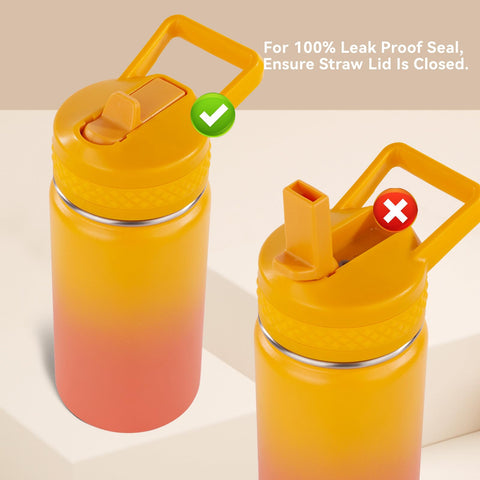 Fijinhom sunrise color bottle encourages hydration at school.