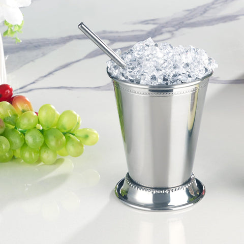 Fijinhom mint julep cups used as wedding centerpieces and vases