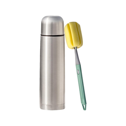 Fijoo stainless steel coffee thermo top view, ideal for daily on-the-go use.