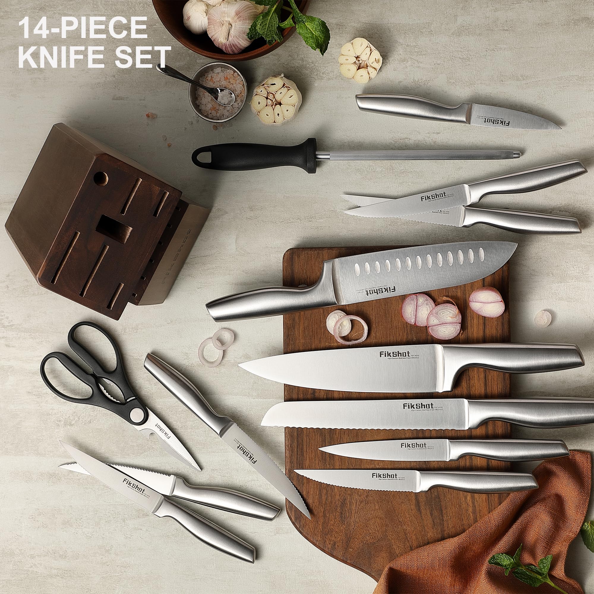 FIKSHOT full-tang design enhances durability and balance for confident slicing.