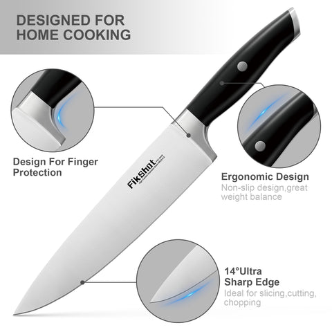 Ergonomic riveted handle on the FIKSHOT set provides secure, comfortable grip.