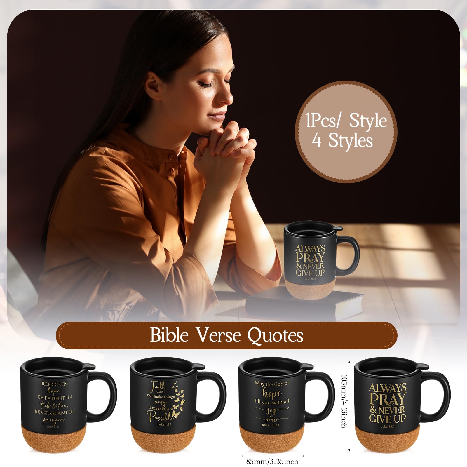 FillTouch ceramic mug with lid in black for reliable heat retention at home or office.